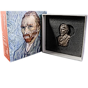 2023 2 oz Chad Silver Vincent Van Gogh Bust