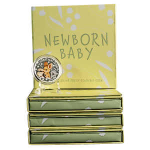 4 pcs of 1/2 oz 2023 Australian Silver Newborn Baby Coins - Total 2 oz Silver (Pre-Owned in Good Condition)