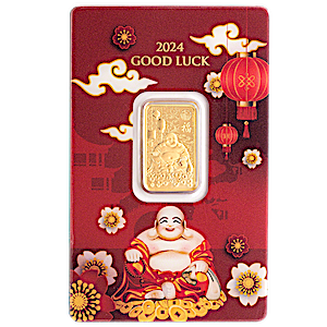 2024 5 Gram PAMP Swiss Good Luck Gold Bullion Bar