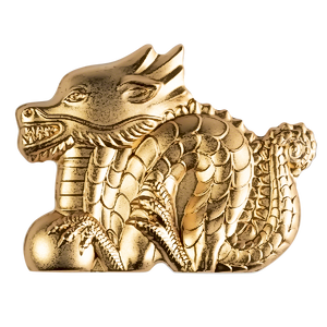 2024 1 oz Mongolian Great Gilded Dragon Silver Coin