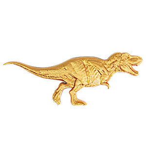 2022 3 oz Chad Dissected Gold-Plated Silver Tyrannosaurus Coin