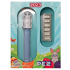 30 Gram PAMP Spring Bunny Silver Pez Dispenser