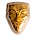 2 oz Rebel Guy Fawkes Stacker Mask Gilded Silver Medallion thumbnail