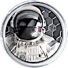 2024 3 oz Cook Islands Real Heroes: Astronaut Silver Coin