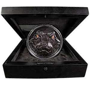 2024 1 kilogram Palau Silver Hunters by Night: Caiman Proof Coin