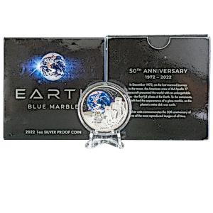 2 pcs of 1 oz Niue Silver Earth Blue Marble Proof Coins - Total 2 oz Silver (Pre-Owned in Good Condition) 2 pcs of 1 oz Niue Silver Earth Blue Marble Proof Coins - Total 2 oz Silver (Pre-Owned in Good Condition)