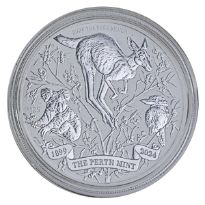 2024 1 oz Australian Silver Perth Mint's 125th Anniversary Bullion Coin (Pre-Owned in Good Condition)