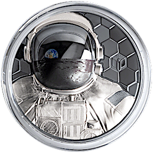 2024 3 oz Cook Islands Real Heroes: Astronaut Silver Coin