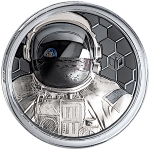 2024 3 oz Cook Islands Real Heroes: Astronaut Silver Coin
