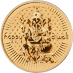 1 oz Australian Diwali Gilded Silver Medallion - Lakshmi Holding Lotus Flower thumbnail