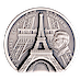 2024 2 oz Cook Islands Eiffel Tower Silver Coin thumbnail