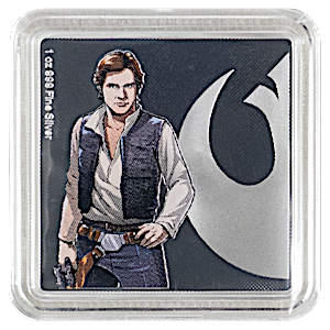 1 oz Star Wars allies Han Solo and Chewbacca Silver Medallion