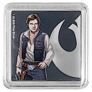 1 oz Star Wars allies Han Solo and Chewbacca Silver Medallion