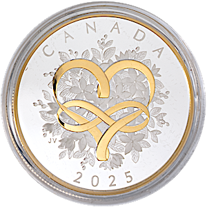 2025 1 oz Canadian Celebrate Love Proof Silver Coin