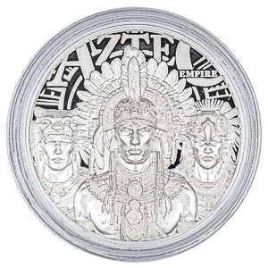 2025 1 oz Cook Islands Legends Aztec Empire Silver Coin