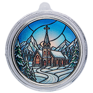 1 oz Scottsdale Mint Raised Ink Chapel Silver Proof Round