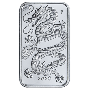 2026 1 oz Australian Proof Rectangle Dragon Silver Coin