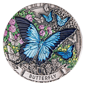 2026 2 oz Australian Silver Butterfly Antiqued Coin