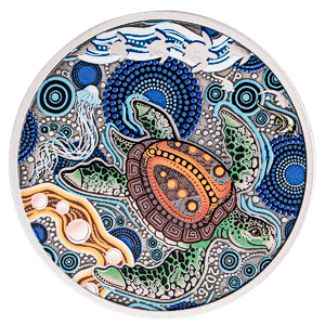 2026 2 oz Australian Silver Turtle Utingat Antiqued Coin