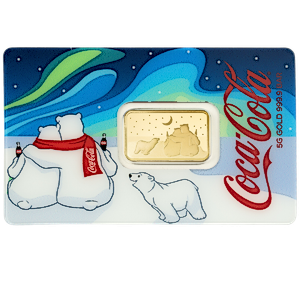 5 Gram PAMP Swiss Coca-Cola Polar Bears Hugs Gold Proof Bar