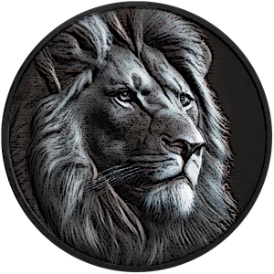 2026 1 oz Cook Islands Black and White Lion Silver Coin