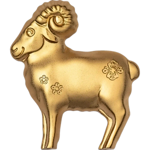 2027 1 oz Mongolian Lunar Year of the Sheep Silver Fluffy Gilded Coin