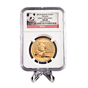 2014 1 oz Chinese Gold Panda Coin - Graded MS 69 by NGC