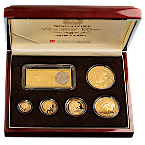 1994 Singapore Gold Lion Proof 5 Coin Set