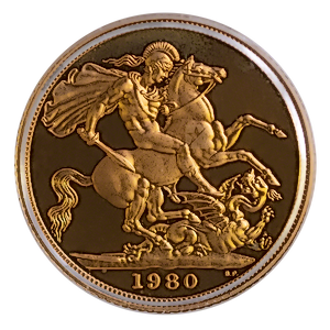 1980 7.32 Gram British Gold Sovereign Proof Gold Coin