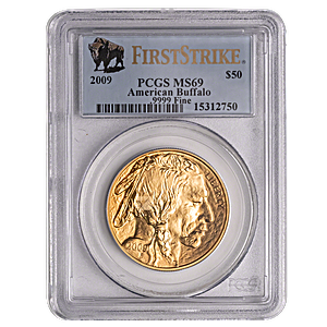 2009 1 oz American Gold Buffalo Bullion Coin - Graded MS 69 by PCGS