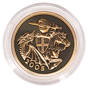 2005 36.62 Gram United Kingdom Five Pound Gold Coin