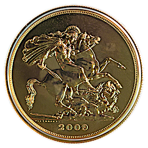 2009 36.62 Gram United Kingdom Five Pound Gold Coin - Brilliant Uncirculated