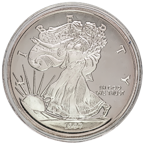 1997 8 oz American Silver Eagle Proof Silver Bullion Coin (Pre-Owned in Good Condition)