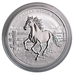 2014 1 oz Australian Stock Horse Series Silver Coin