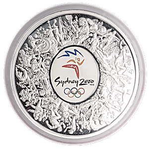 2000 1 Kilogram Australian Silver Olympics Bullion Coin (Pre-Owned in Good Condition)