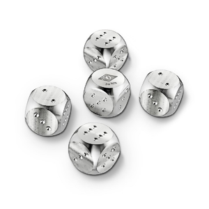 Degussa 5-Piece Silver Dice Set