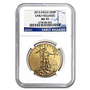 2013 1 oz American Gold Eagle Bullion Coin - Early Release - Graded MS 70 by NGC