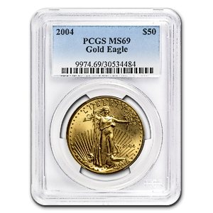 2004 1 oz American Gold Eagle Bullion Coin - Graded MS 69 by PCGS