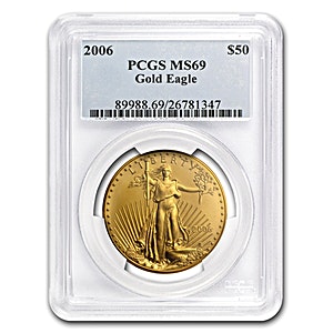 2006 1 oz American Gold Eagle Bullion Coin - Graded MS 69 by PCGS