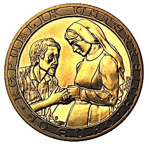 2003 10 Gram Austrian Gold 2000 years of Christianity - Charity Coin