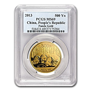 Chinese Gold Panda 2013 - Graded MS 69 by PCGS - 1 oz