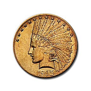 1913 US Indian Head Gold Eagle Coin - 15.045 Gram