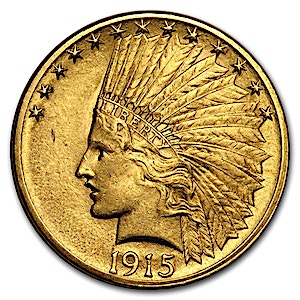 1915 15.045 Gram US Indian Head Gold Eagle Coin