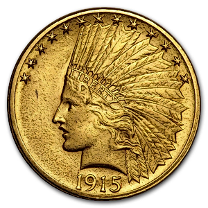 1915 15.045 Gram US Indian Head Gold Eagle Coin