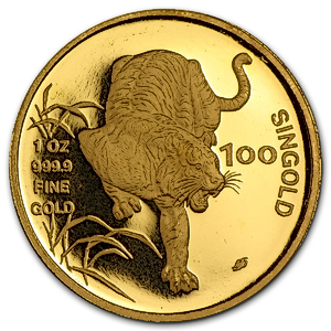 1986 1 oz Singapore Mint Singold Lunar Series 