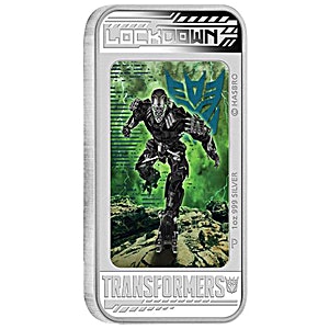 2014 1 oz Tuvalu Transformers: Age of Extinction – Lockdown Silver Coin (Pre-Owned in Good Condition)