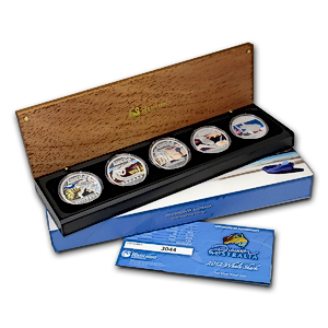 2012 5 oz Australian Silver Discover Australian 5 coin set (Pre-Owned in Good Condition)
