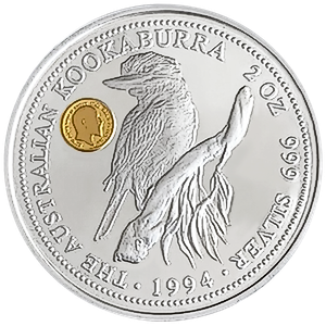 1994 2 oz Australian Silver Kookaburra Proof Coin