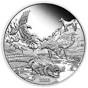 2026 1 oz Australian Silver Wonders of Australia Proof Coin - Outback