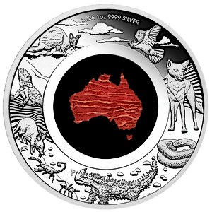 2025 1 oz Australian Great Southern Land Proof Silver Coin - Snakeskin Jasper